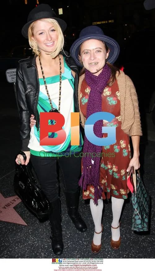 Paris Hilton & Christine Lakin Arrive at Katsuya