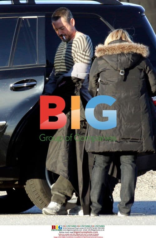 Robert Downey Jr. on the set of 'The Soloist'