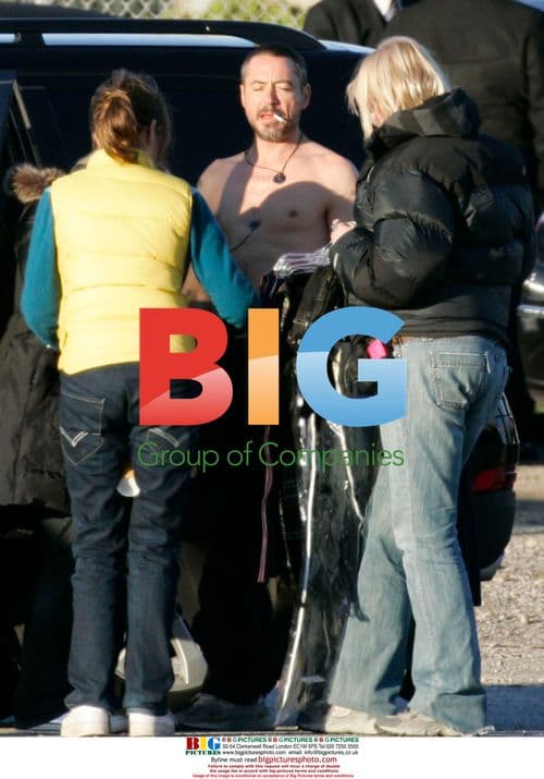 Robert Downey Jr. on 'The Soloist' Set