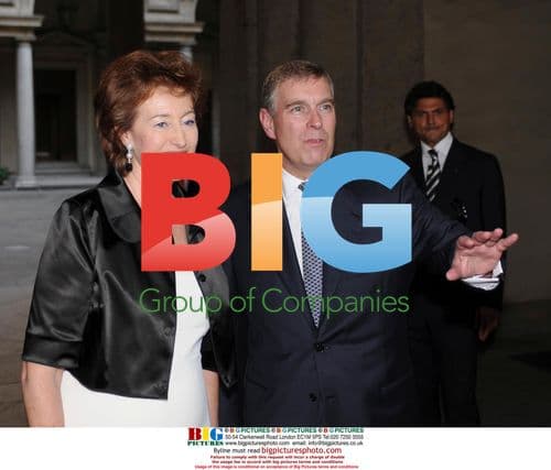 Prince Andrew meets Mayor Letizia Moratti in Milan