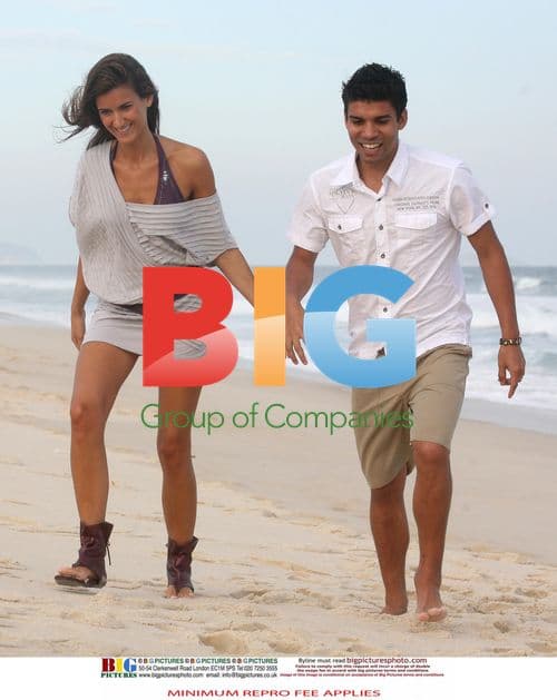 Eduardo da Silva and Family at Beach in Rio