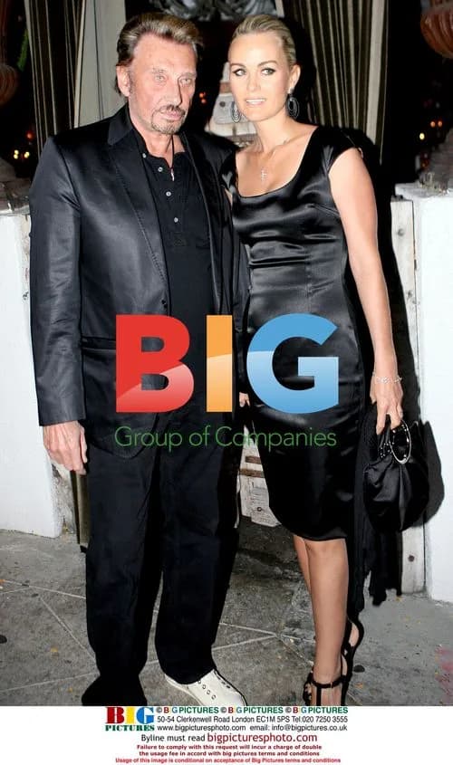 Johnny Hallyday and Laeticia Boudou at Sur restaurant