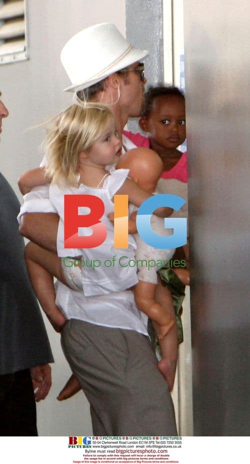 Brad Pitt and daughters visit Angelina Jolie