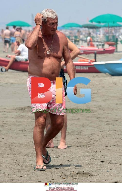 Marcello Lippi on holiday in Italy