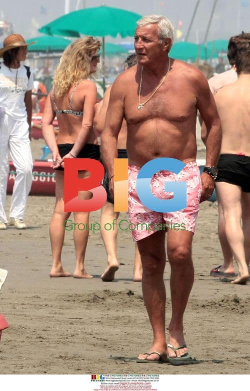 Marcello Lippi on holiday in Italy