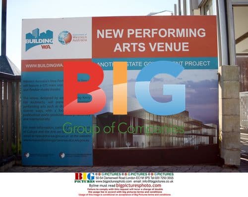 Construction site and views around new Heath Ledger Theatre