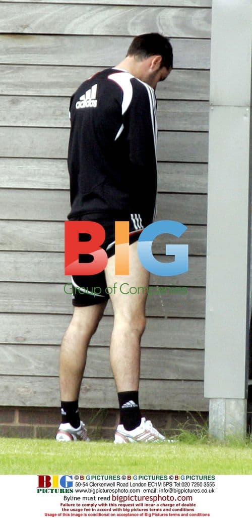 Footballer Scott Carson caught short during training