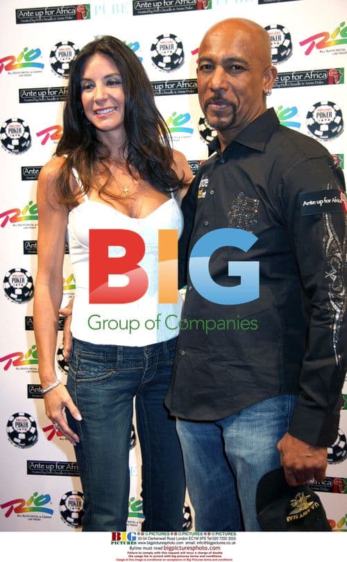 Montell Williams and wife at Ante Up For Africa Poker Benefit