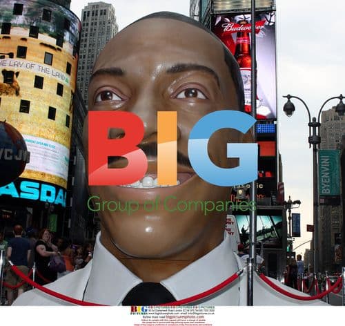 Replica of Eddie Murphy's Head in Times Square