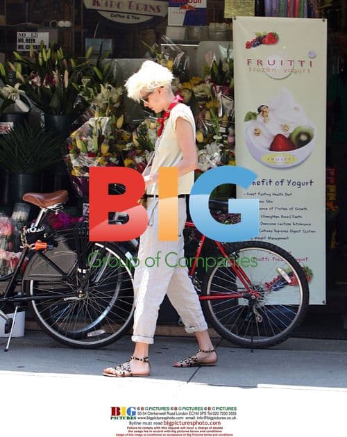 Blonde Celebrity Rides Bike