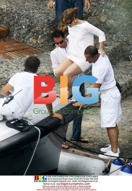 Jennifer Lopez and Marc Anthony on Boat Trip in Italy