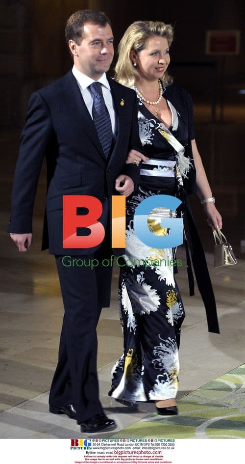 Dmitriy Medvedev and wife at G8 Summit