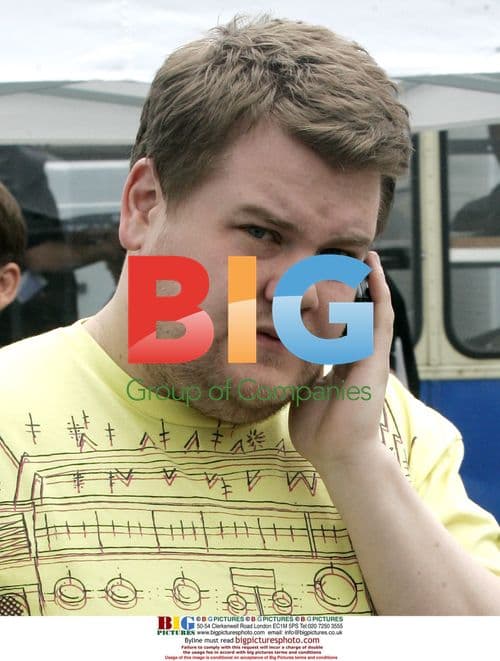 James Corden Enjoys Lunch on Set