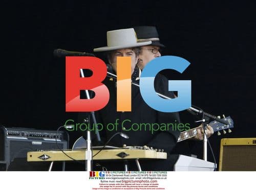 Bob Dylan performing at Rock in Rio Festival