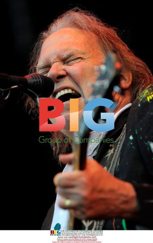 Neil Young performs at Rock Werchter Festival