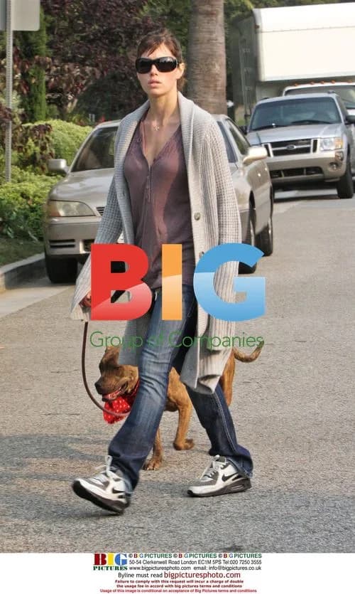 Jessica Biel walks dog, gets coffee