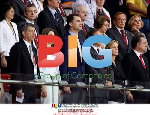 Prince Felipe and Princess Letizia at Spain vs Russia match