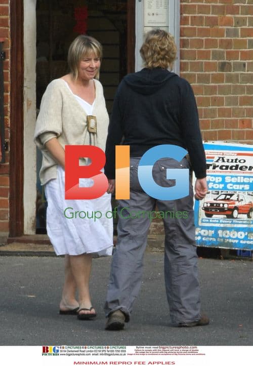 Fern Britton shopping in casual outfit