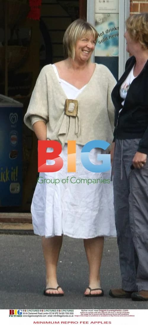 Fern Britton out shopping in casual wear