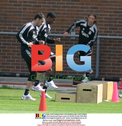 Liverpool players train ahead of Olympics