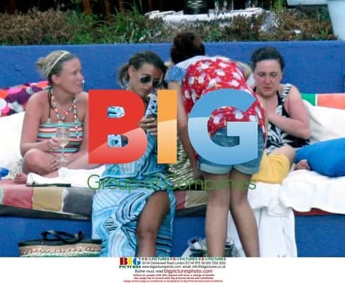 Colleen McLoughlin relaxes with friends