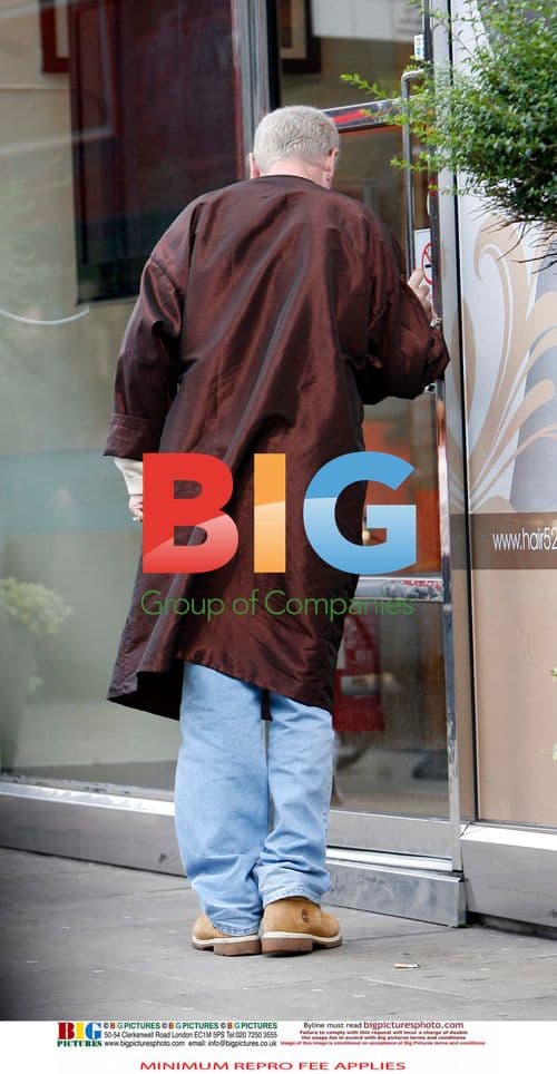 Paul Gascoigne Gets Haircut in London