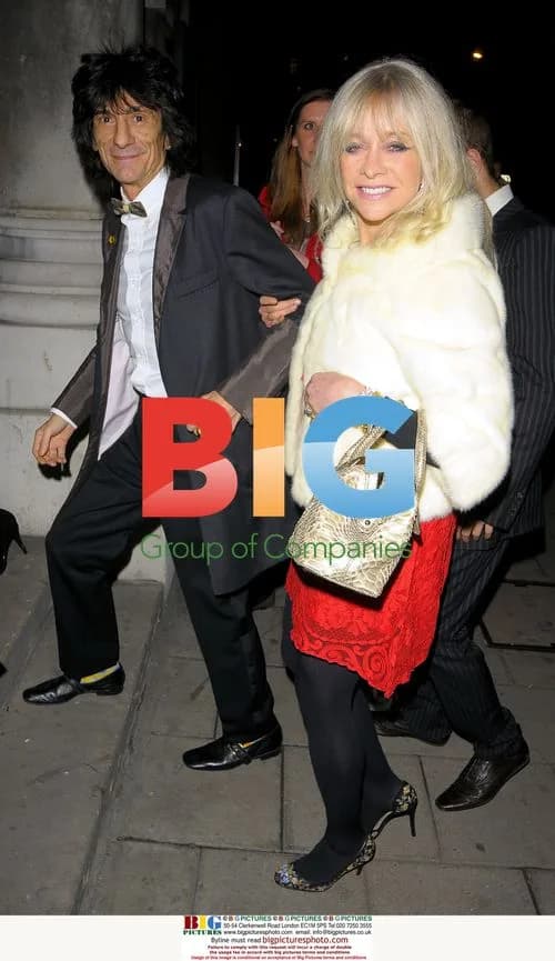 Ronnie Wood and wife Jo at Royal Academy