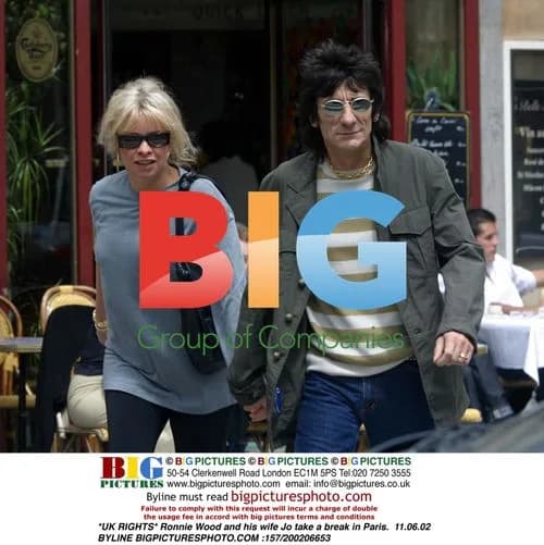 Ronnie Wood and Wife Jo in Paris