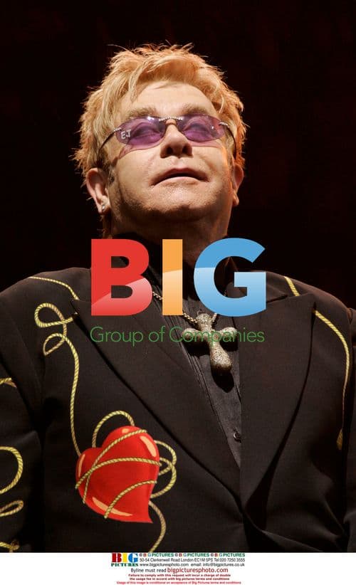 Elton John Performs On Stage