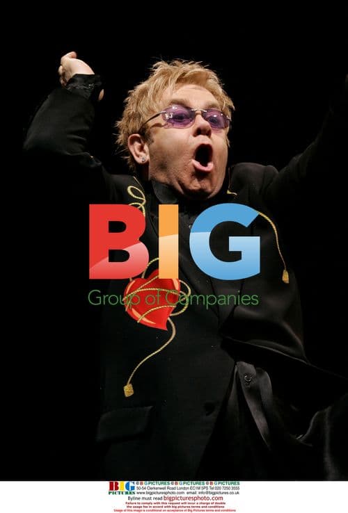 Elton John Performing on Stage