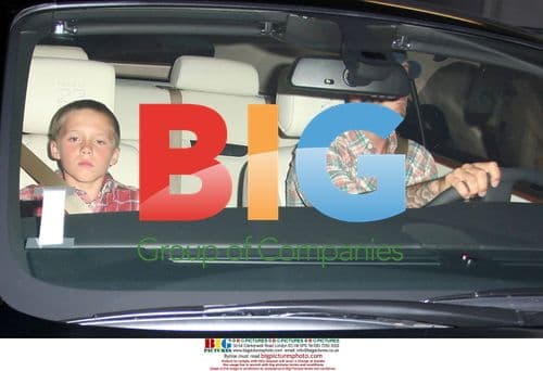 David Beckham & son Brooklyn leave Benihana