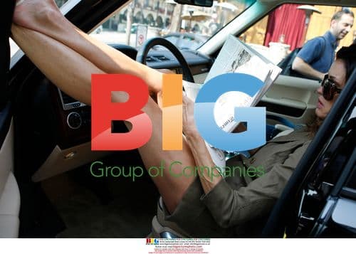 Janice Dickinson gets coffee, reads papers in car