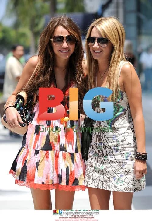 Miley Cyrus and Ashley Tisdale Shop in Beverly Hills