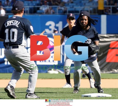 Maria, Whoopi, and Billy at Softball Game