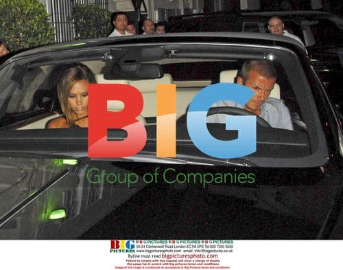 David and Victoria Beckham leave restaurant