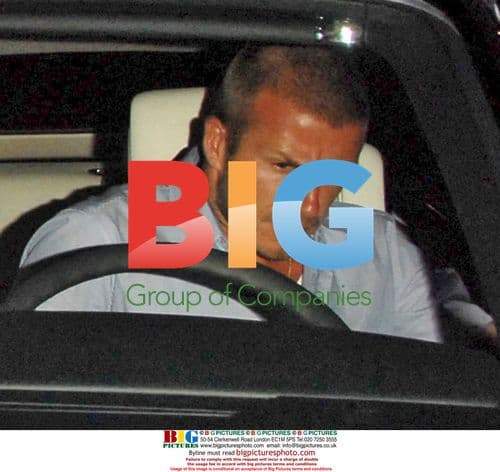 David Beckham and Victoria Beckham leave restaurant