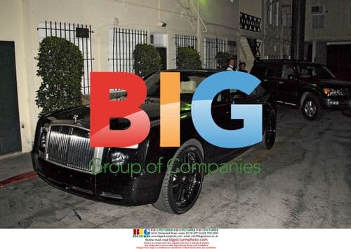 David and Victoria Beckham leave restaurant in Rolls-Royce