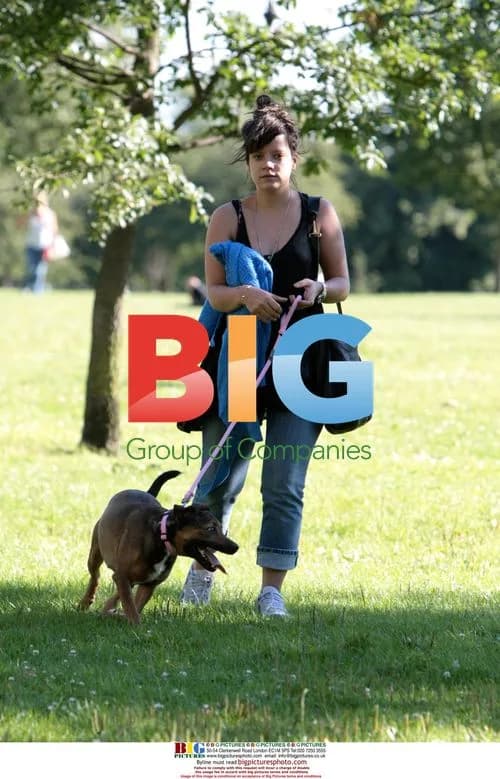 Lily Allen walks dog in London