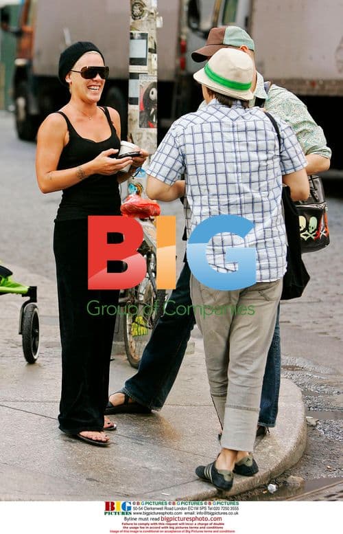 Singer Pink spotted shopping in Soho