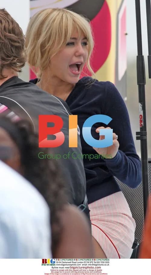 Miley Cyrus on "Hannah Montana" set