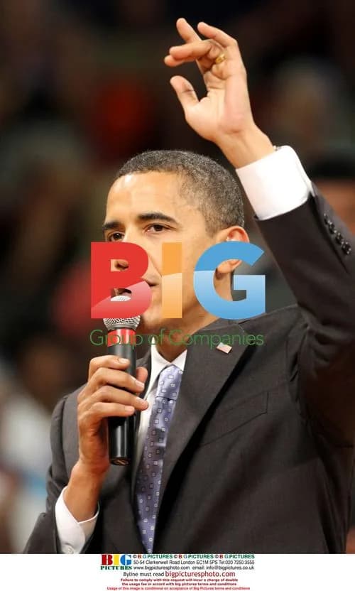 Barack Obama Smiles During Campaign Stop