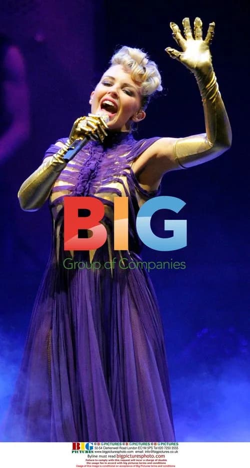 Kylie Minogue performs on stage in Belgium