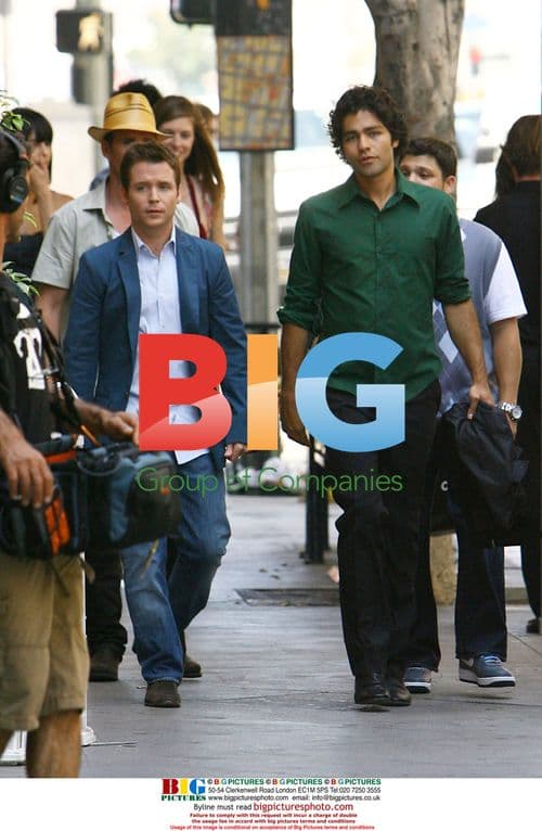 Entourage cast filming in downtown LA