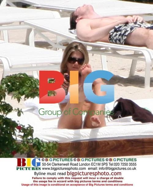 Jennifer Aniston in white bikini in Miami