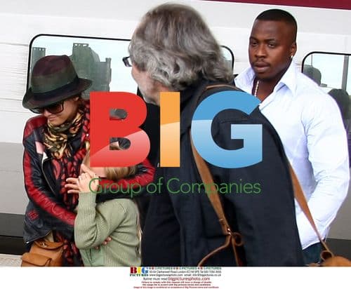 Vanessa Paradis and daughter Lily-Rose at Belgian train station