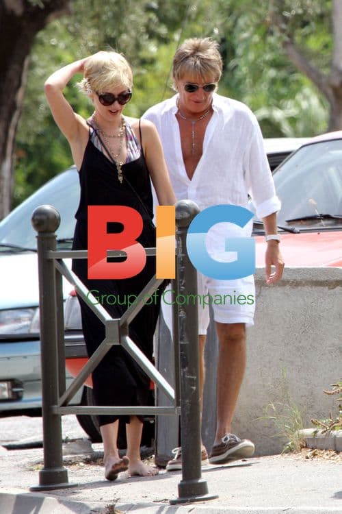 Penny Lancaster with Rod Stewart on French Riviera