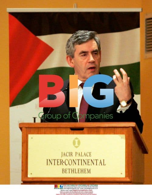 UK PM Gordon Brown in Bethlehem