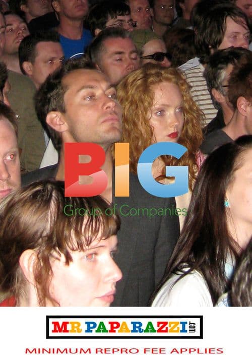 Jude Law and Lily Cole at Radiohead Concert