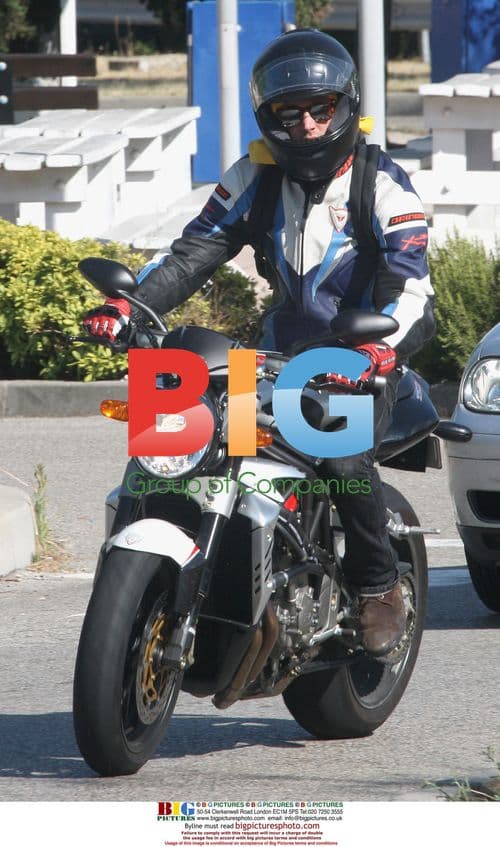 Pierre Casiraghi and Beatrice Borromeo on motorcycle