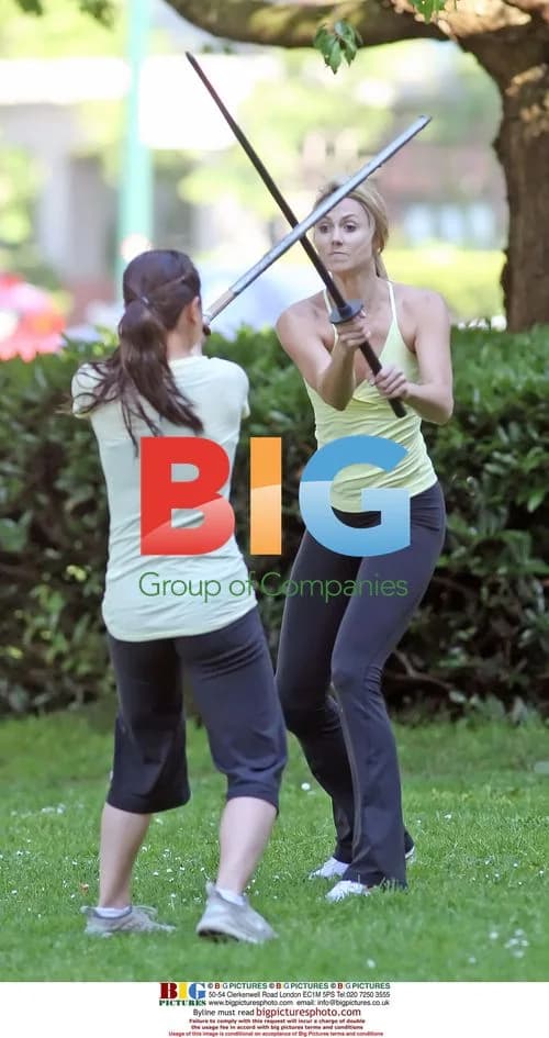 Stacy Keibler rehearsing for "Samurai Girl"